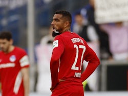 Hertha Berlin's Kevin-Prince Boateng looks dejected after the match on March 18, 2023