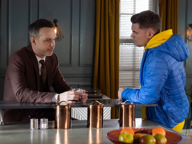 James and Ste on Hollyoaks on April 4, 2023