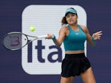 Emma Raducanu in action at the Miami Open on March 22, 2022