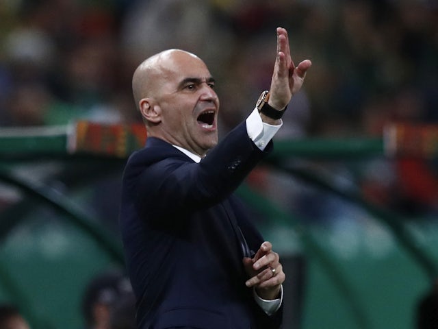 O técnico de Portugal, Roberto Martinez, reage em 23 de março de 2023