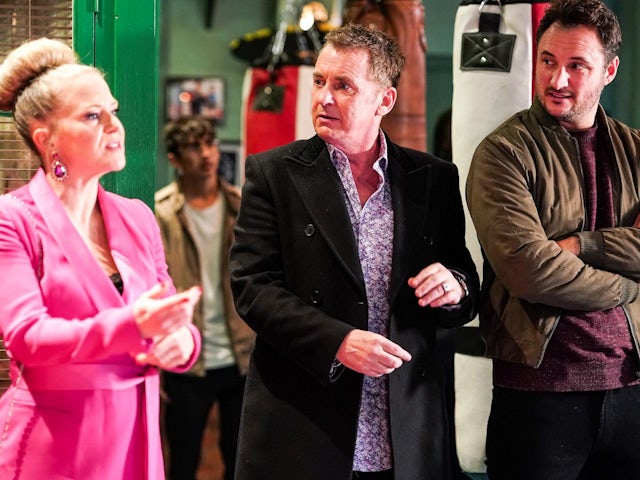 Linda, Alfie and Martin on EastEnders on March 27, 2023