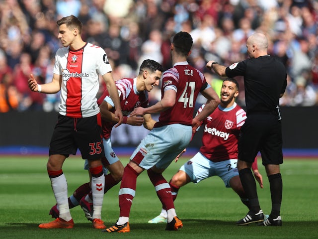 West Ham out of relegation zone with win over Southampton