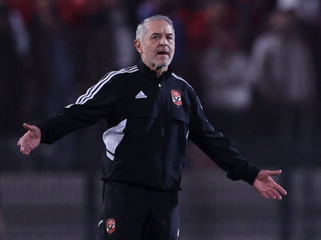 Al Ahly coach Marcel Koller reacts on April 1, 2023