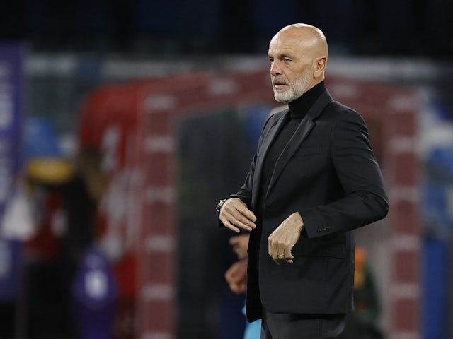 AC Milan coach Stefano Pioli before the match on April 2, 2023