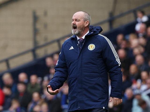 Scotland manager Steve Clarke reacts on March 25, 2023