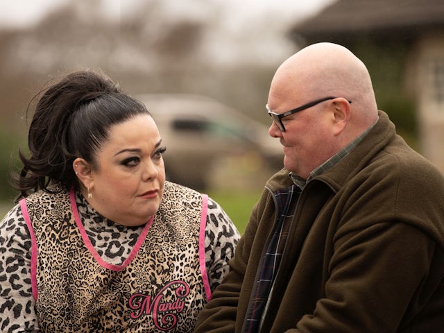 Mandy and Paddy on Emmerdale on April 13, 2023