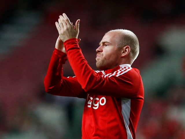 Ajax's Davy Klaassen during the warm up before the match on February 23, 2022