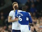 Everton's Abdoulaye Doucoure clashes with Tottenham Hotspur's Harry Kane and is later shown a red card on April 3, 2023