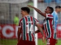 Fluminense's German Cano celebrates scoring their second goal on April 5, 2023