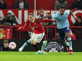 Manchester United's Antony in action with Brentford's Rico Henry on April 5, 2023