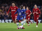 Chelsea's N'Golo Kante in action with Liverpool's Curtis Jones on April 4, 2023