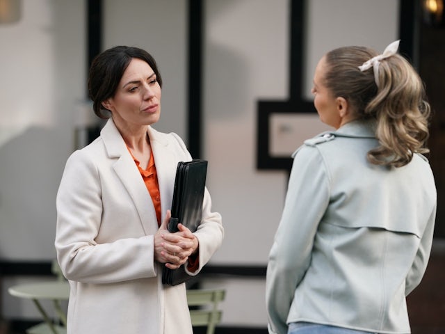 Alex and Cindy on Hollyoaks on April 28, 2023
