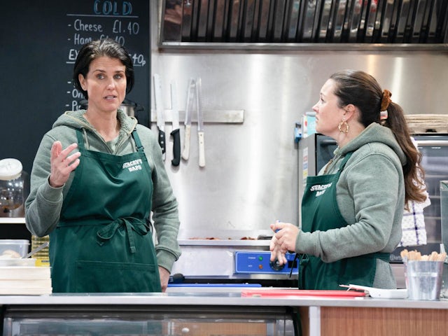 Eve and Stacey on EastEnders on April 19, 2023