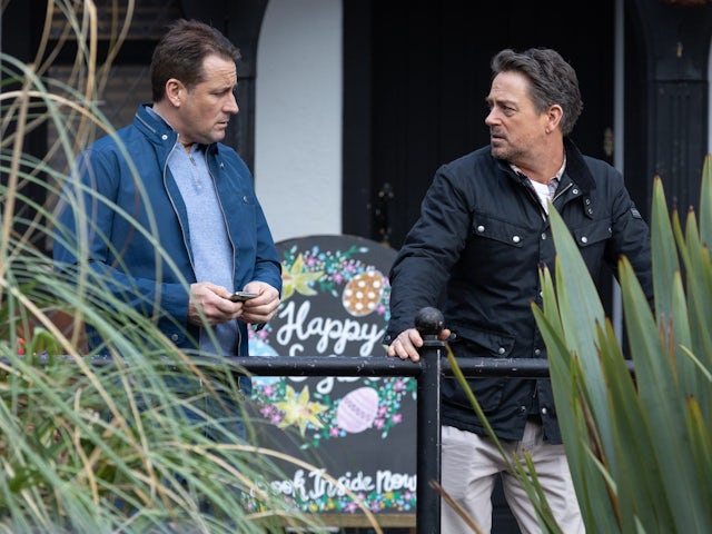 Dave and Tony on Hollyoaks on April 12, 2023