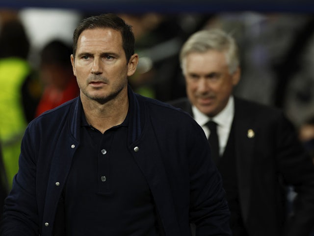 Chelsea manager Frank Lampard and Real Madrid boss Carlo Ancelotti on April 12, 2023