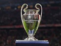 General view of the Champions League trophy before the match on April 19, 2023