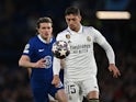 Chelsea's Conor Gallagher in action with Real Madrid's Federico Valverde on April 18, 2023