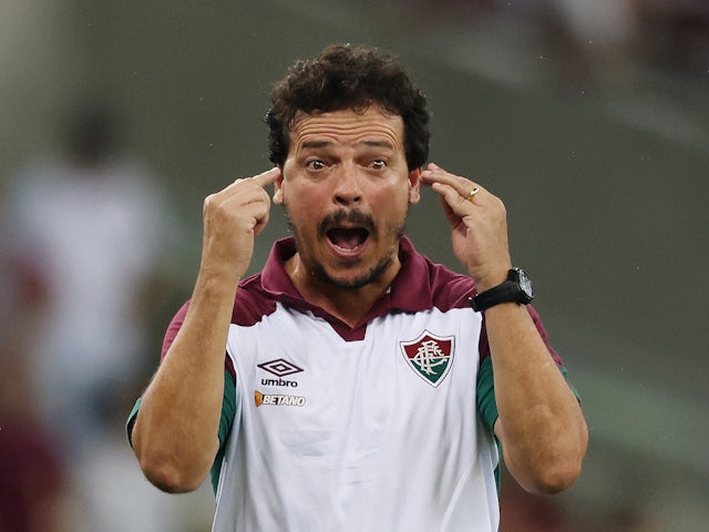 Fluminense coach Fernando Diniz reacts on April 18, 2023