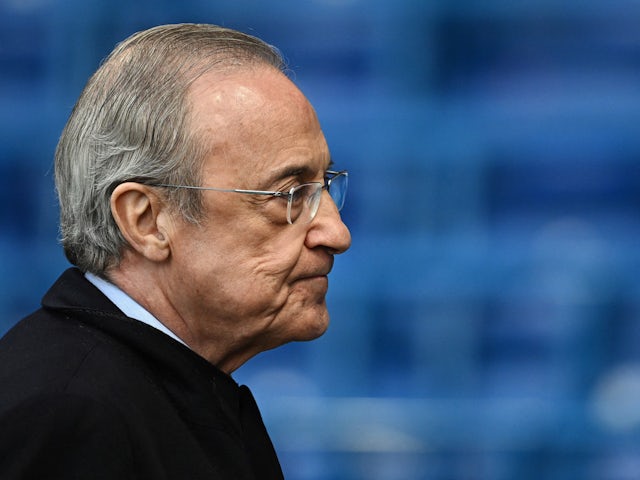 Real Madrid president Florentino Perez before the match on April 18, 2023