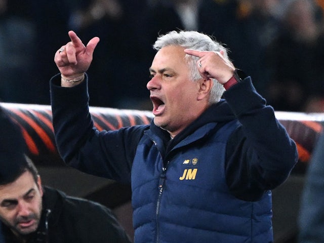 Roma coach Jose Mourinho on April 20, 2023