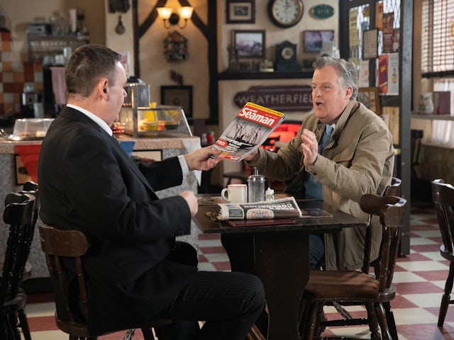 George and Brian on Coronation Street on May 3, 2023