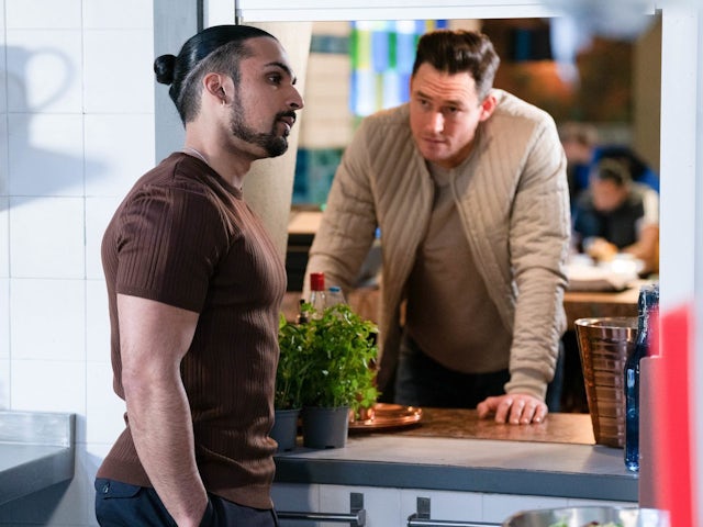 Ravi and Zack on EastEnders on April 24, 2023