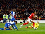 Nottingham Forest's Danilo celebrates scoring their second goal on April 26, 2023