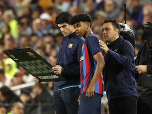 Lamine Yamal reacts to historic Barcelona debut