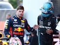 Max Verstappen has a go at George Russell at the Azerbaijan GP on April 29, 2023