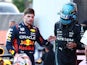 Max Verstappen has a go at George Russell at the Azerbaijan GP on April 29, 2023
