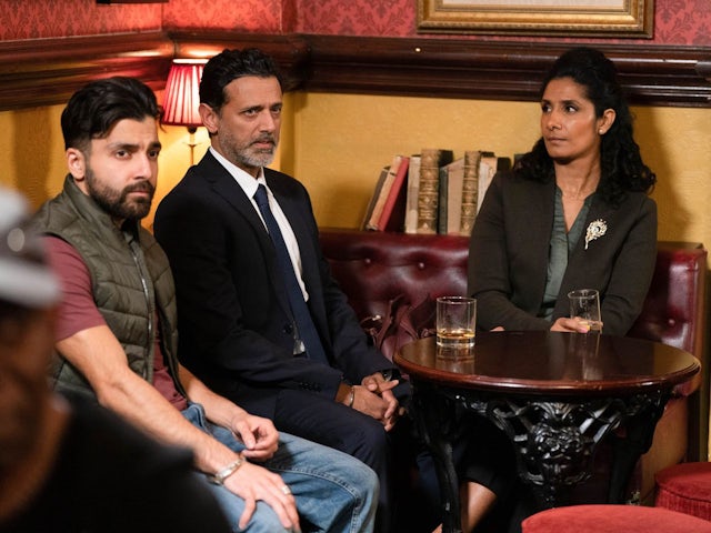 Vinny, Suki and Nish on EastEnders on May 11, 2023