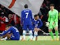 Chelsea players look dejected after Gabriel Jesus scores for Arsenal on May 2, 2023
