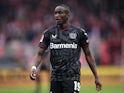 Bayer Leverkusen's Moussa Diaby on April 29, 2023