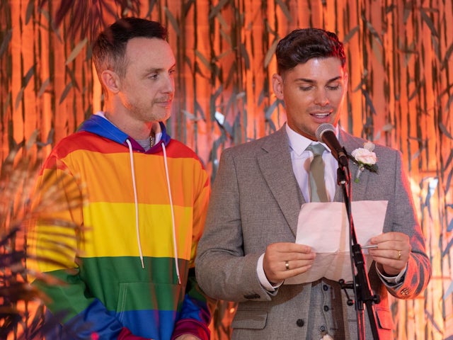 Ste and James on Hollyoaks on May 19, 2023