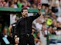 Atletico Madrid coach Diego Simeone reacts on May 14, 2023