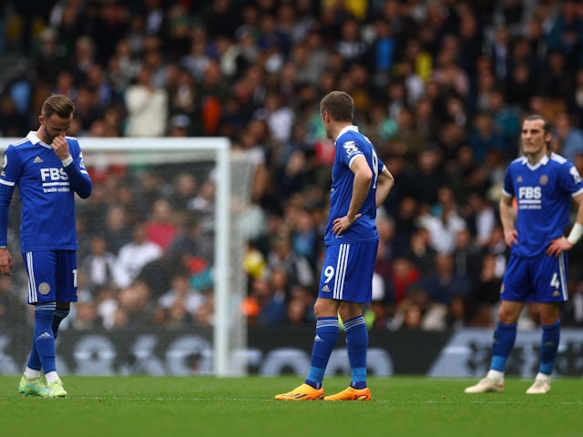 Leicester's survival hopes damaged in chaotic eight-goal Fulham defeat