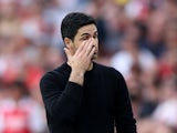Arsenal manager Mikel Arteta reacts on May 14, 2023
