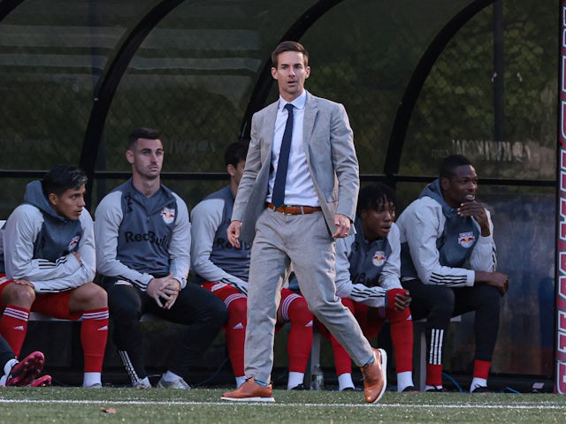 New York Red Bulls head coach Troy Lesesne looks on on May 9, 2023