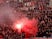 AZ Alkmaar fans with flares on May 18, 2023