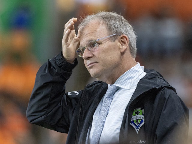 Seattle Sounders head coach Brian Schmetzer on May 13, 2023