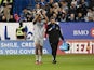 CF Montreal forward Chinonso Offor (9) is escorted off the field by medical staff after an injury on May 13, 2023