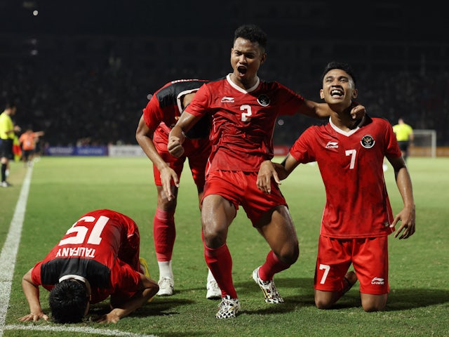 Para pemain Indonesia merayakan gol keduanya pada 16 Mei 2023
