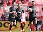 SC Freiburg's Vincenzo Grifo celebrates scoring their second goal on May 13, 2023