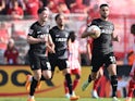 SC Freiburg's Vincenzo Grifo celebrates scoring their second goal on May 13, 2023