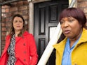 Tracy and Aggie on Coronation Street on May 22, 2023