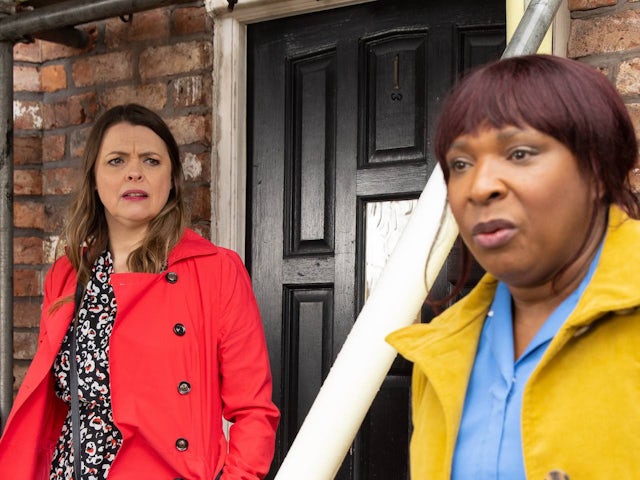 Tracy and Aggie on Coronation Street on May 22, 2023