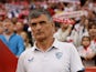 Sevilla coach Jose Mendilibar during the match on May 27, 2023