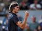 Alexander Zverev reacts at the French Open on June 3, 2023