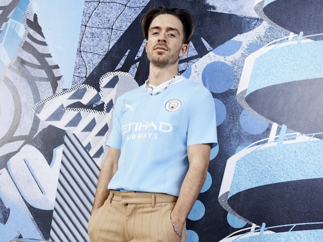 Jack Grealish in Man City's 2023-24 home kit