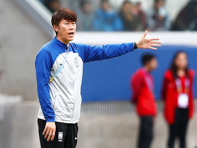 South Korea Under-20s coach Eun-Jung Kim reacts on June 4, 2023